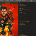 Page d'accueil miwav avec catalogue de films et séries en streaming