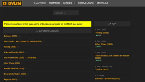ovlim film - liste de films a regarder sur ovlim.com