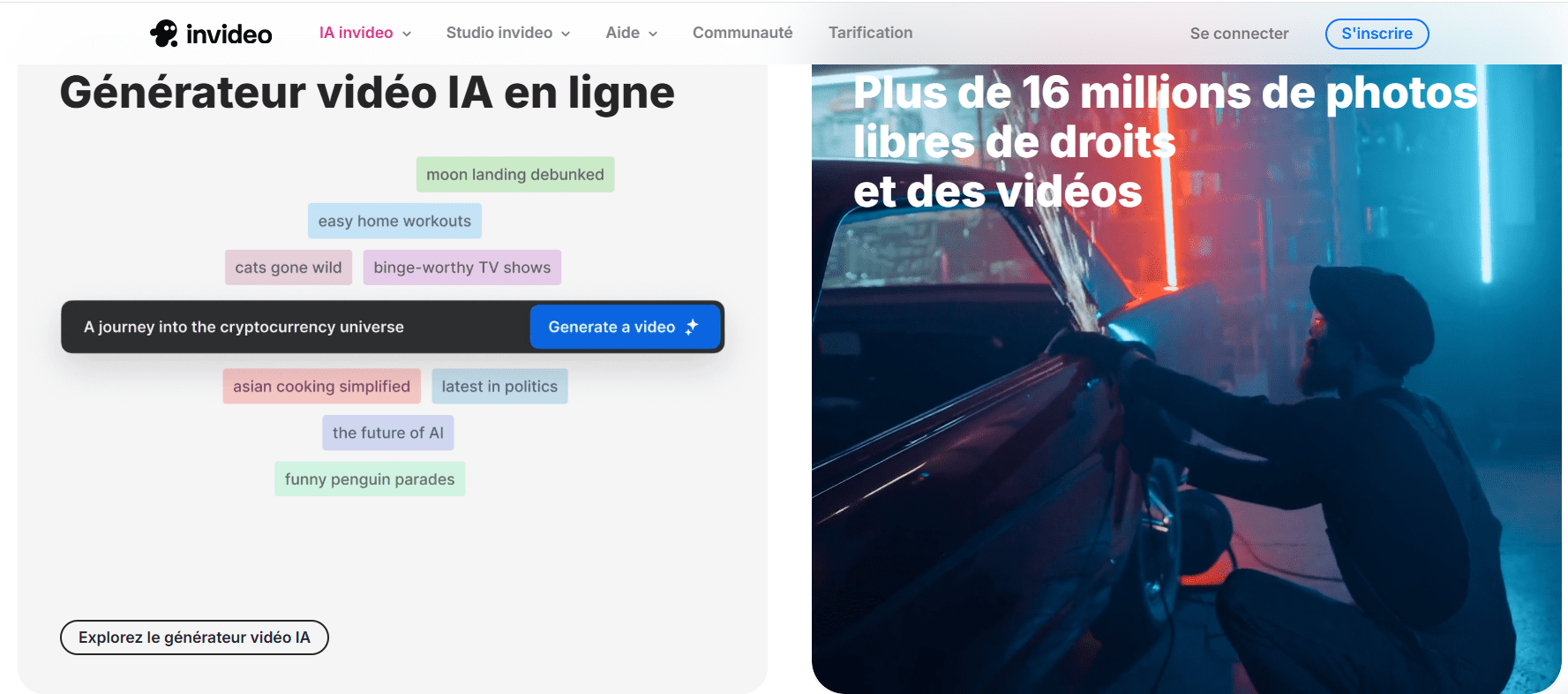 InVideo AI Meilleur générateur de vidéo IA