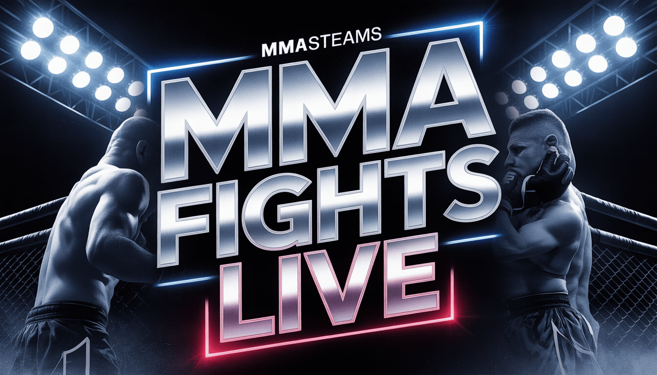 MMAStreams interface showing live UFC fight streaming options