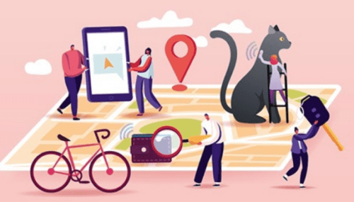 Carte géolocalisation objets connectés via réseau communautaire