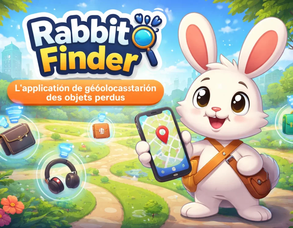 Rabbit Finder : L'Application Révolutionnaire pour Retrouver Vos Objets Perdus 16 nterface application Rabbit Finder localisation objets perdus en temps réel
