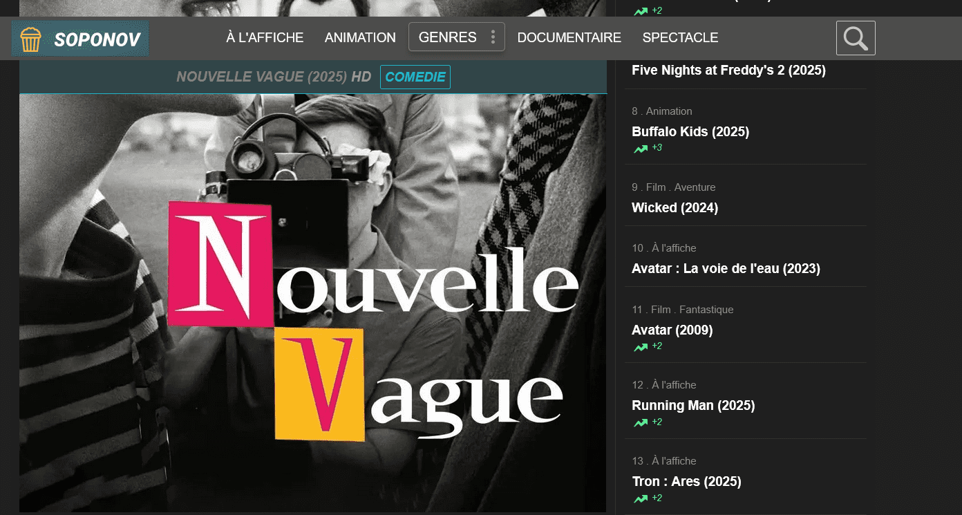 Interface de la plateforme Soponov en 2026