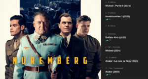 Interface de la plateforme toktav pour le streaming de films gratuits