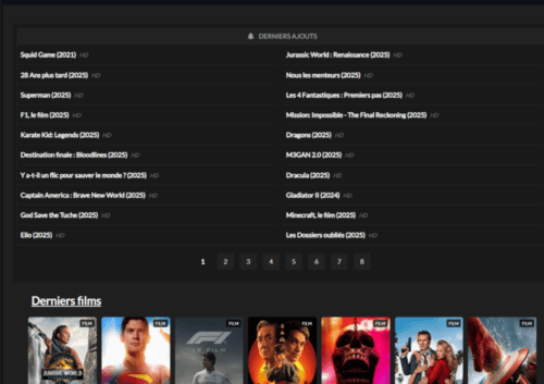 liste de film disponible sur vorviz
