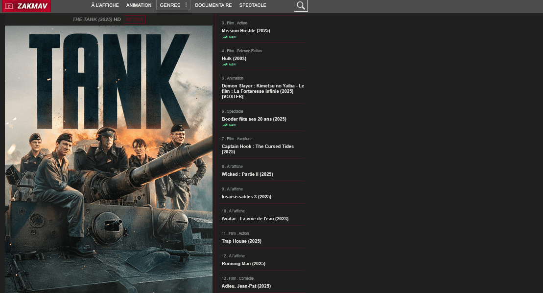 Page d'accueil zakmav.com accessible en 2026