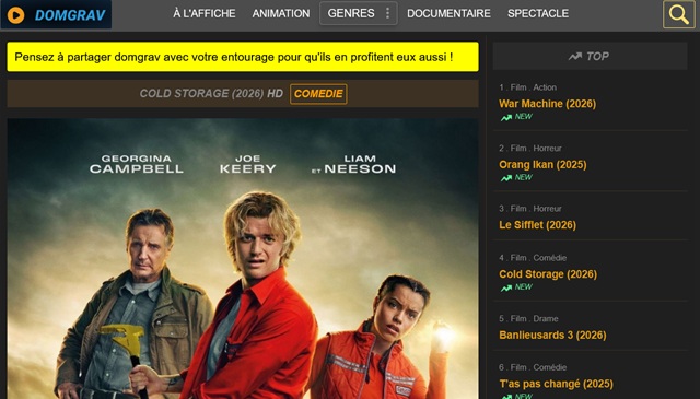domgrav streaming interface du site