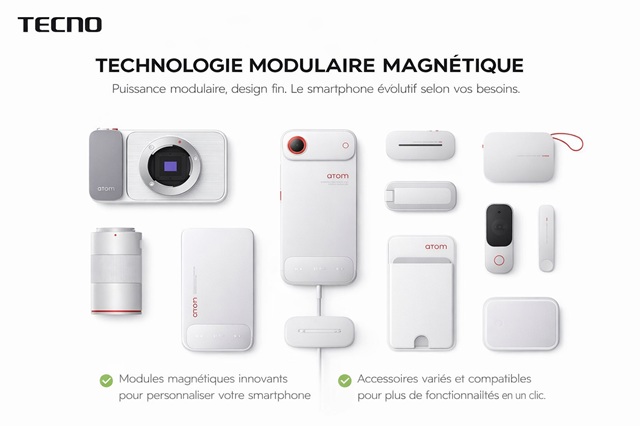 tecno lance les premier telephone modulaire et ultra slim ( tecno atom et tecno moda)